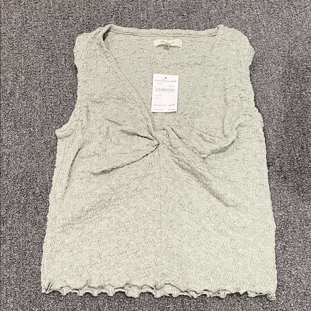 Madewell Textured Sage Tank Top